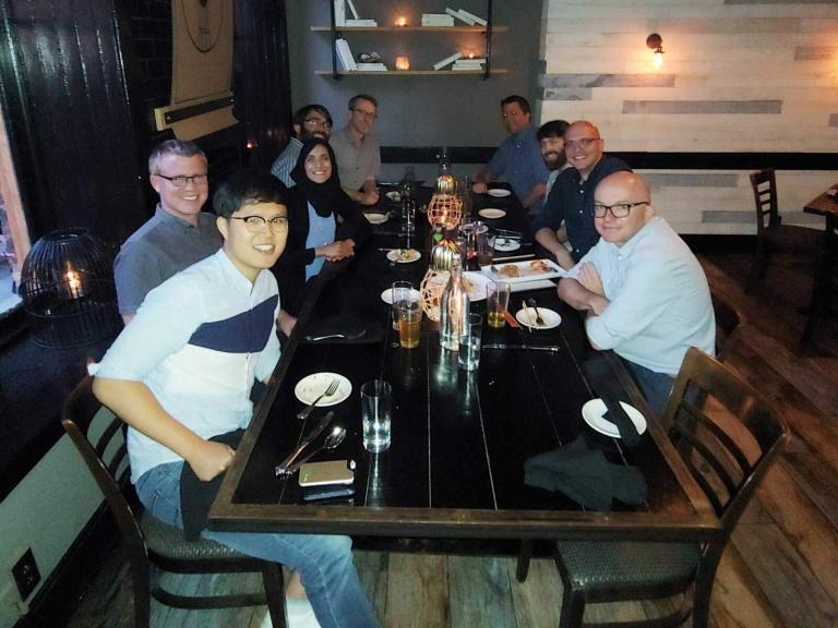 IGRI workshop participants at dinner. August 3, 2019